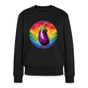 Aubergine LGBTQ - Pull Premium bio Femme - noir - Devant - Julia (174cm)