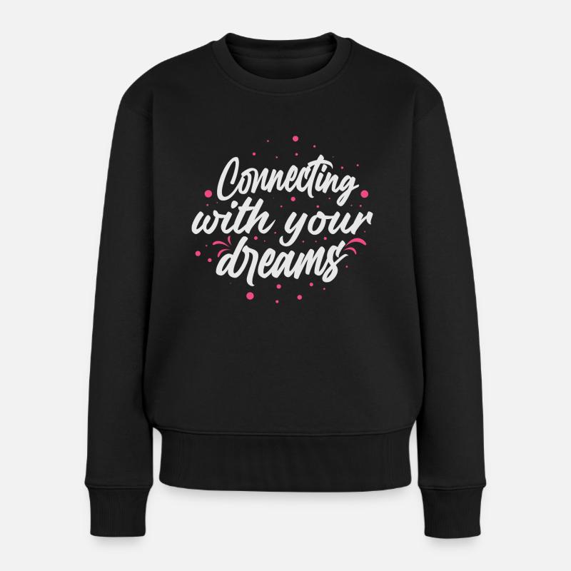 Connecting - Frauen Premium Bio Pullover - Schwarz