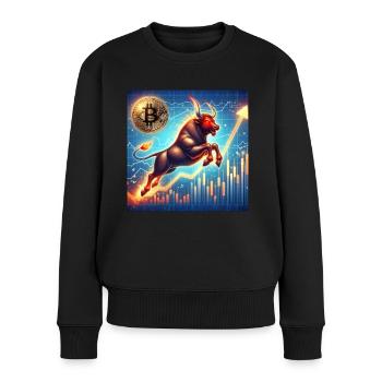 Bitcoin Bullrun Crypto - Women's Premium Organic Jumper - black - Front - Julia (174cm)