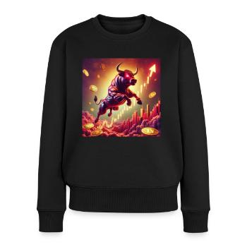 Bitcoin Bullrun Crypto - Women's Premium Organic Jumper - black - Front - Julia (174cm)