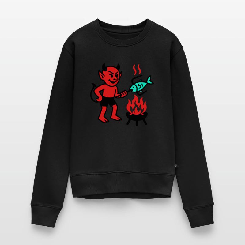 Devil with Fish Frauen Premium Bio Pullover