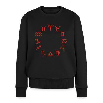 Sternzeichen - Frauen Premium Bio Pullover - Schwarz - Vorne - Julia (174cm)
