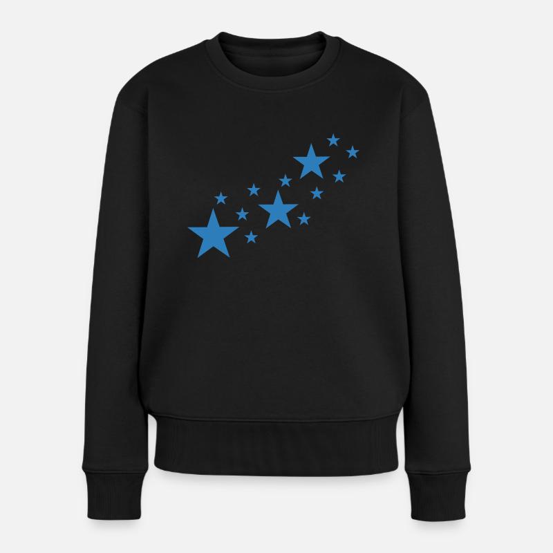 Star, stars - Women's Premium Organic Jumper - black