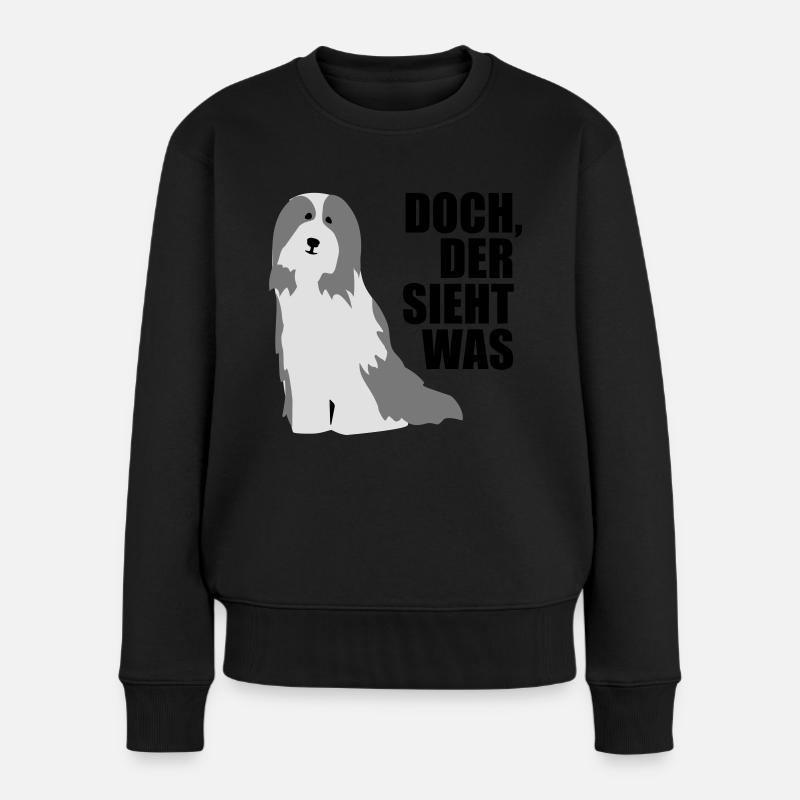 Bearded Collie - Pull Premium bio Femme - noir