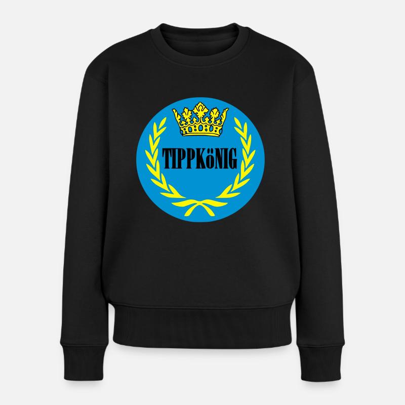 tippkoenig - Frauen Premium Bio Pullover - Schwarz