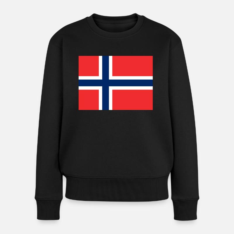 Drapeau de la Norvège 🇳🇴 - Pull Premium bio Femme - noir