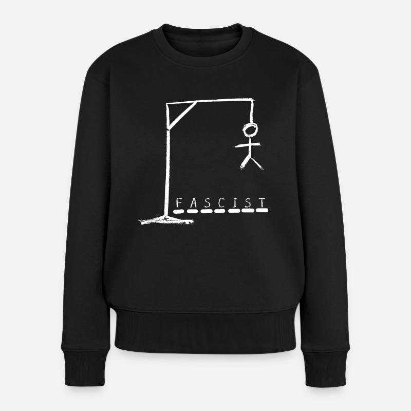 Jeu du pendu antifasciste - Pull Premium bio Femme - noir