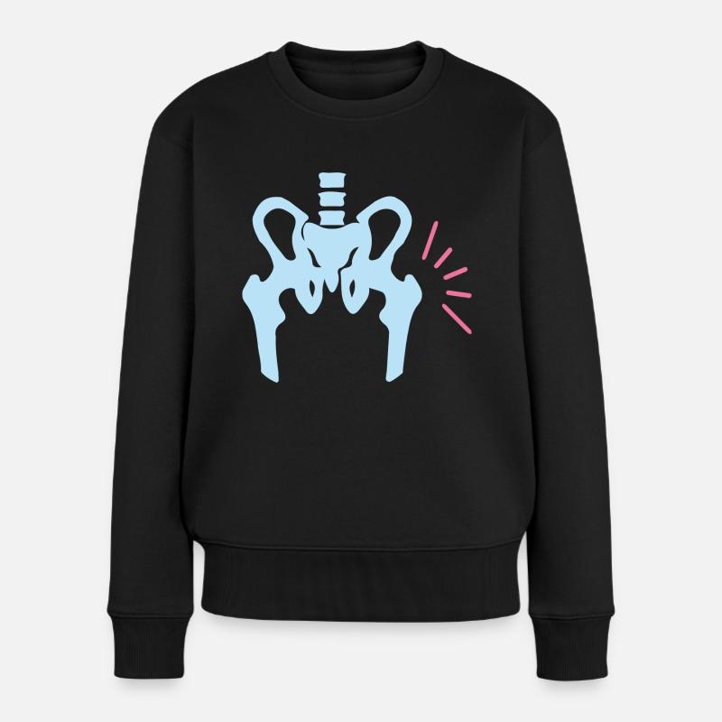 Hüftschmerz - Frauen Premium Bio Pullover - Schwarz