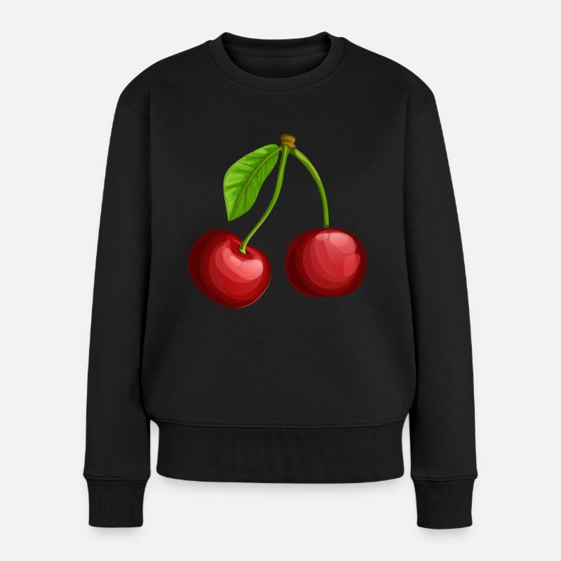 Douces cerises - Pull Premium bio Femme - noir