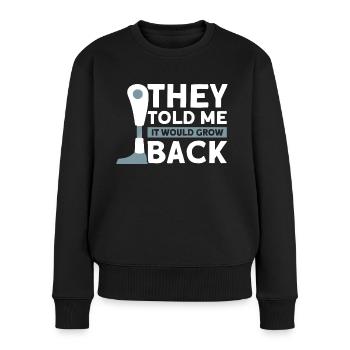 Handicap Amputee Amputation Prosthetic Leg - Women's Premium Organic Jumper - black - Front - Julia (174cm)
