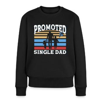 Promu père célibataire Fête des Pères - Pull Premium bio Femme - noir - Devant - Julia (174cm)