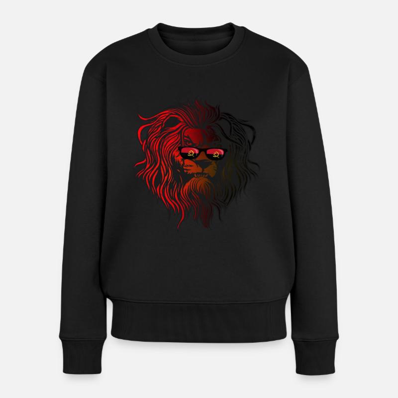 Angola - Frauen Premium Bio Pullover - Schwarz
