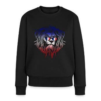 Frankreich - Frauen Premium Bio Pullover - Schwarz - Vorne - Julia (174cm)