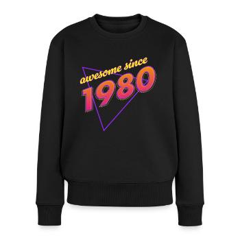 Rétro - Awesome since 1980 - Pull Premium bio Femme - noir - Devant - Julia (174cm)