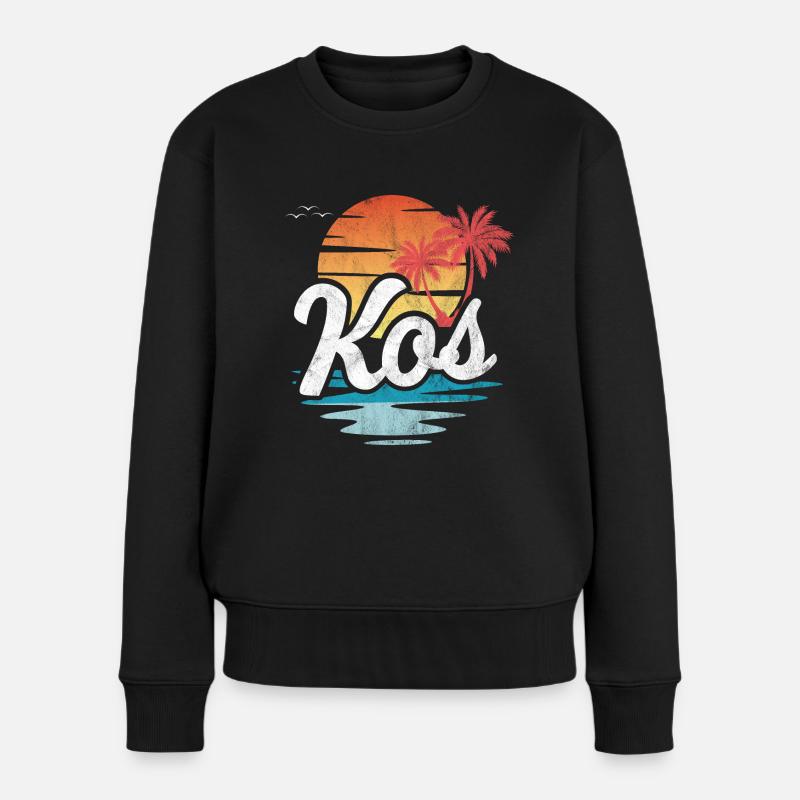 Kos - Frauen Premium Bio Pullover - Schwarz