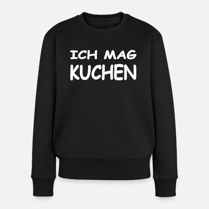 Kuchen - Frauen Premium Bio Pullover - Schwarz