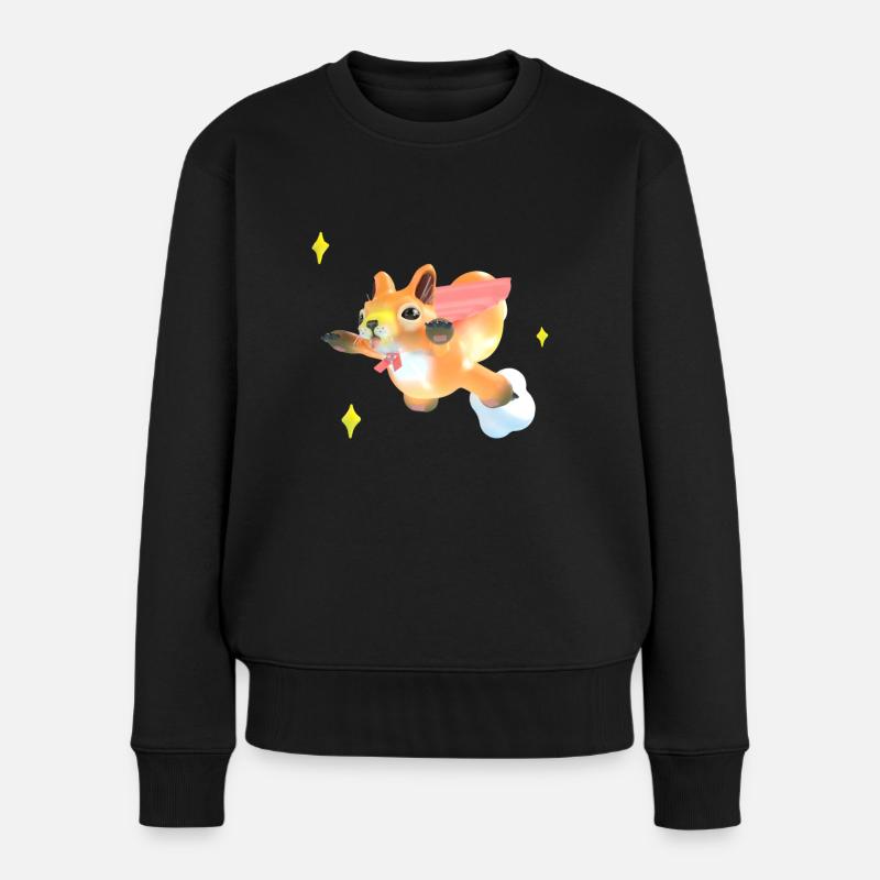 Flughörnchen - Frauen Premium Bio Pullover - Schwarz