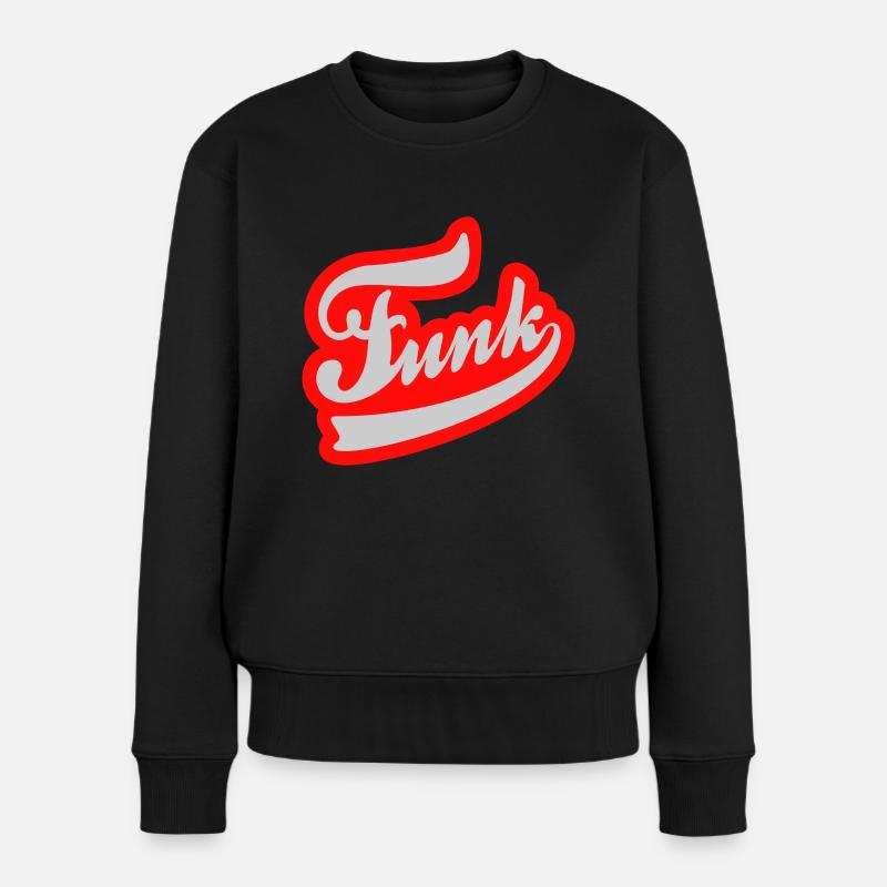 Funk - Frauen Premium Bio Pullover - Schwarz