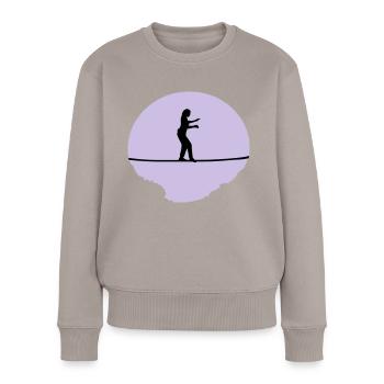 Slacklining Woman - Pull Premium bio Femme - taupe - Devant - Julia (174cm)