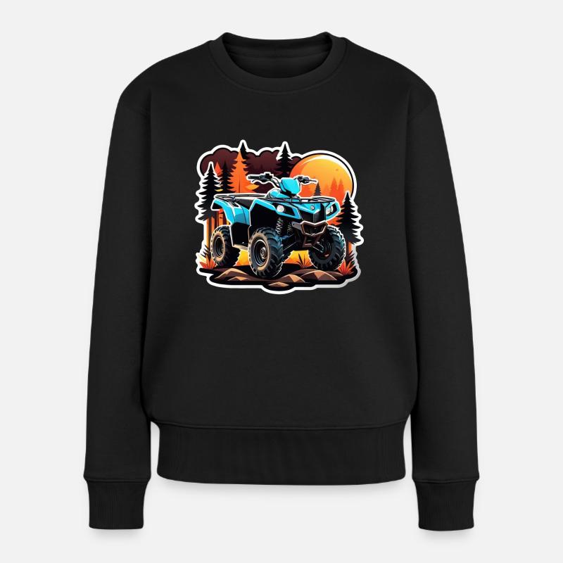 Quad & Offroad - Frauen Premium Bio Pullover - Schwarz