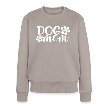 Maman chien - Pull Premium bio Femme - taupe - Devant - Julia (174cm)