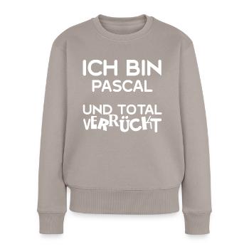 Cadeau pour Pascal - Pull Premium bio Femme - taupe - Devant - Julia (174cm)