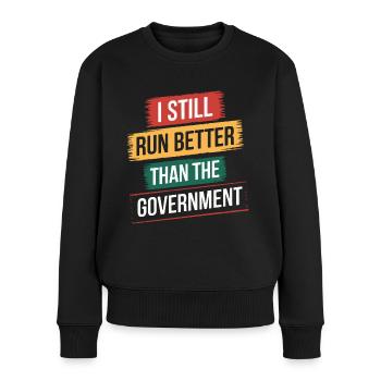 Amputation Behinderung - Frauen Premium Bio Pullover - Schwarz - Vorne - Julia (174cm)