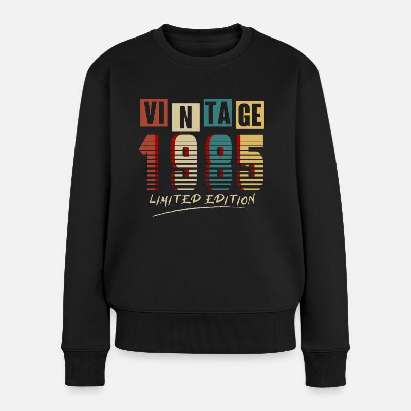 Vintage 1985 : Edition Limitée - 40e anniversaire. - Pull Premium bio Femme - noir