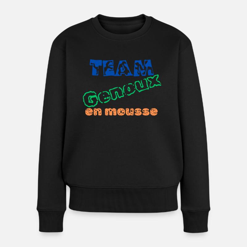 Team Genoux en mousse - Pull Premium bio Femme - noir