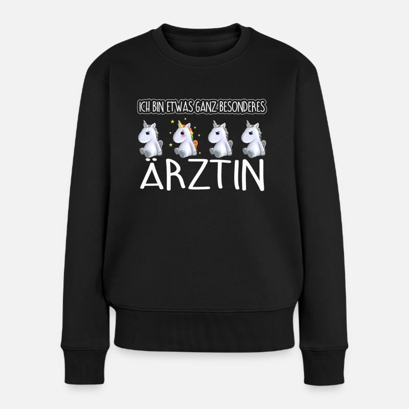 ÄRZTIN - Toll - Frauen Premium Bio Pullover - Schwarz