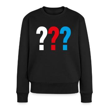 Die Drei ??? Logo - Frauen Premium Bio Pullover - Schwarz - Vorne - Julia (174cm)