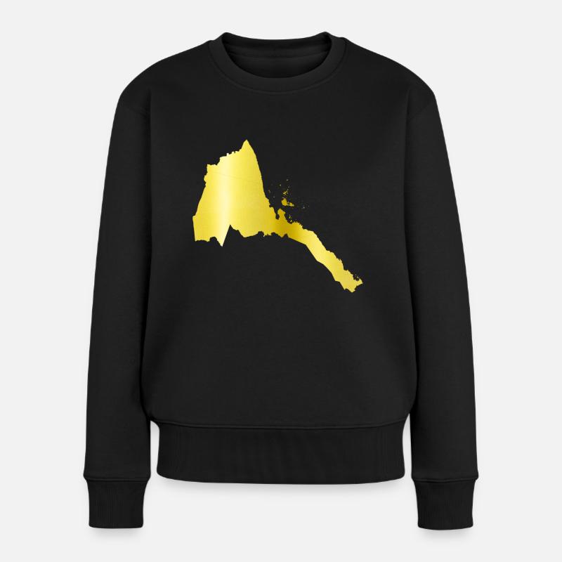 eritrea hall gold - Frauen Premium Bio Pullover - Schwarz