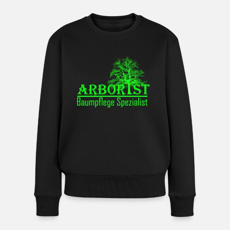 Arborist Baumpflege Spezialist - Frauen Premium Bio Pullover - Schwarz