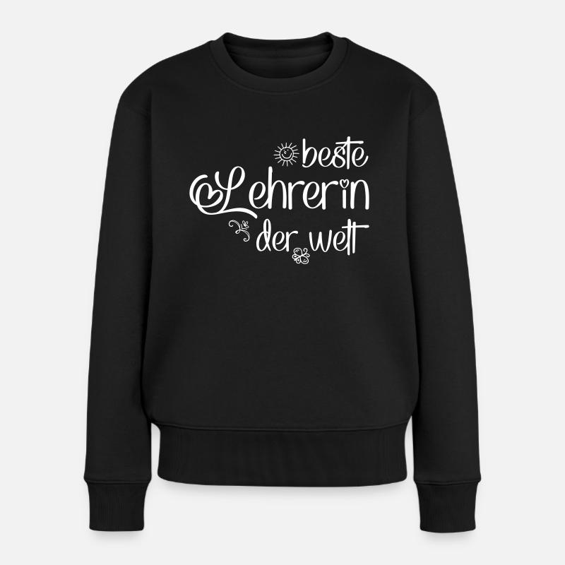 Lehrerin - Frauen Premium Bio Pullover - Schwarz