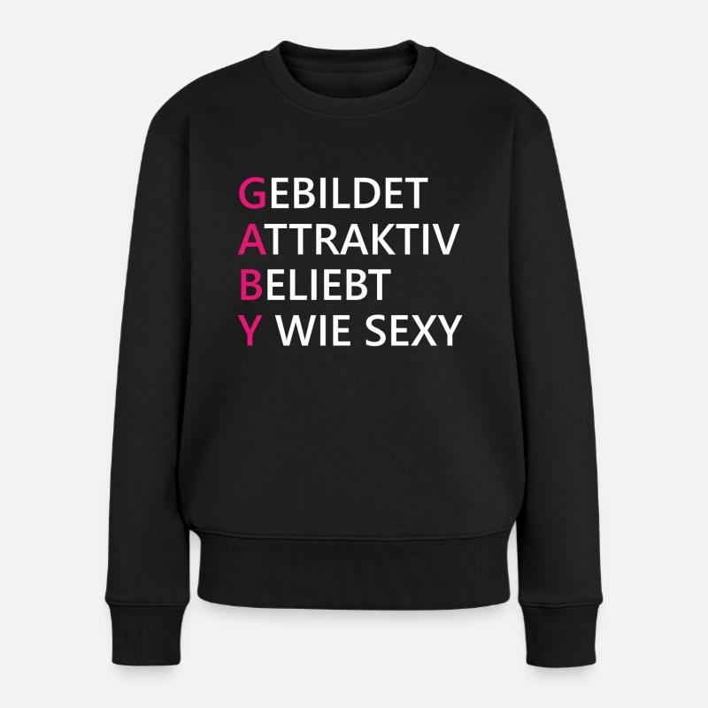 Gaby Name Geschenk - Frauen Premium Bio Pullover - Schwarz