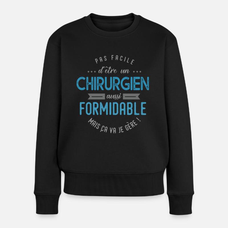 chirurgien formidable - Pull Premium bio Femme - noir