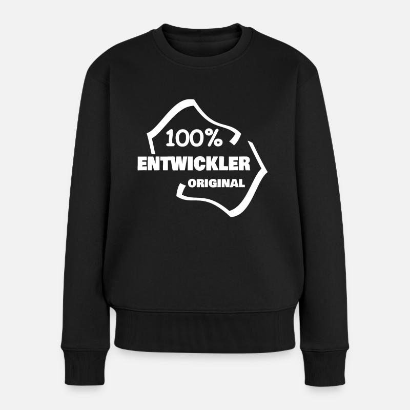 Entwickler als Beruf - Frauen Premium Bio Pullover - Schwarz