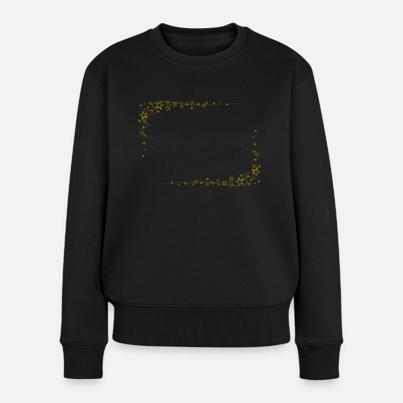 Sternrahmen Gold - Frauen Premium Bio Pullover - Schwarz