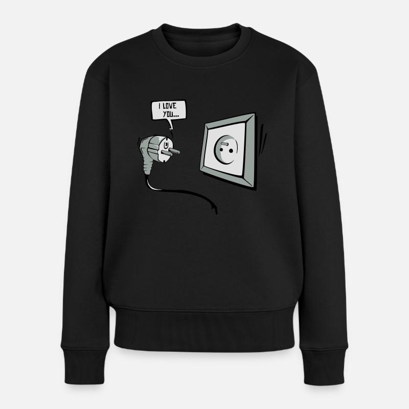 I love you.. - Frauen Premium Bio Pullover - Schwarz