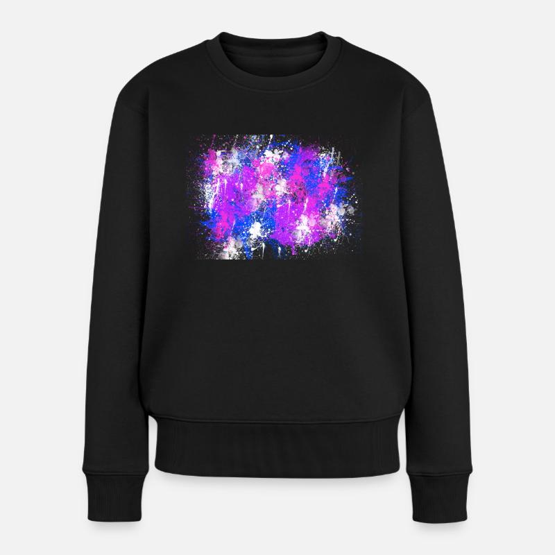 Farbenfoh - Frauen Premium Bio Pullover - Schwarz