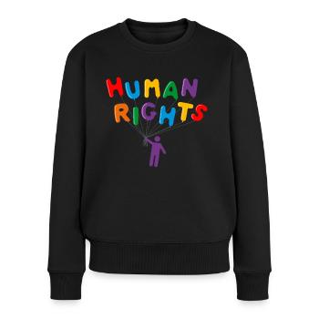 Human Rights - Frauen Premium Bio Pullover - Schwarz - Vorne - Julia (174cm)
