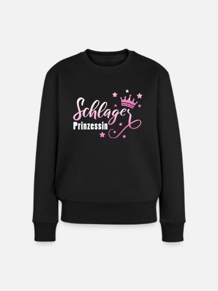 Schlagerprinzessin Schlagerfan Schlager Geschenk - Frauen Premium Bio Pullover - Schwarz