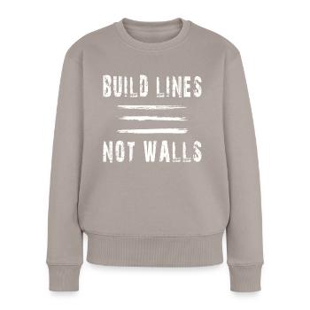 build lines not walls - Pull Premium bio Femme - taupe - Devant - Julia (174cm)