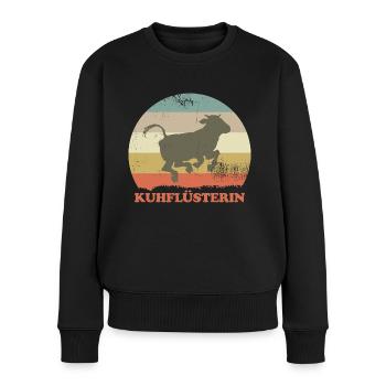 Kuhflüsterin Landwirtin Viehwirtin Bäuerin - Frauen Premium Bio Pullover - Schwarz - Vorne - Julia (174cm)
