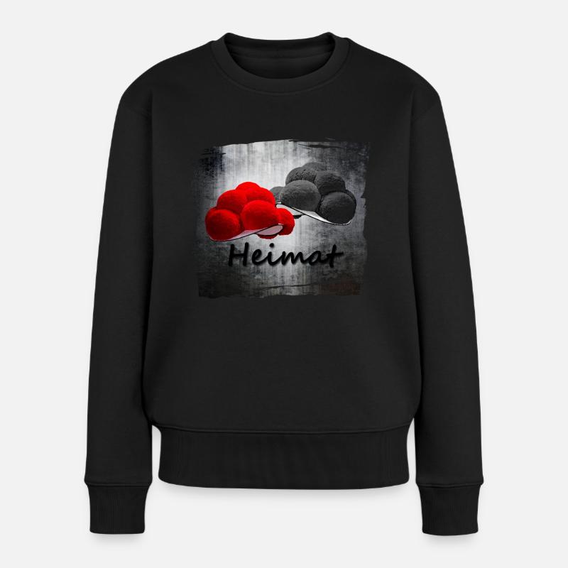 Bollenhüte Heimat ART 1.0 - Frauen Premium Bio Pullover - Schwarz