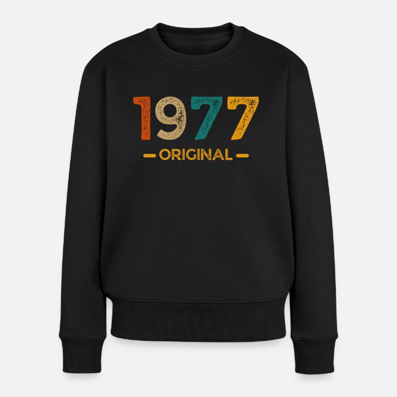 Original von 1977 - Frauen Premium Bio Pullover - Schwarz