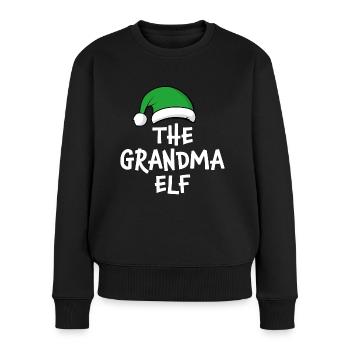 La grand-mère elfe - Pull Premium bio Femme - noir - Devant - Julia (174cm)