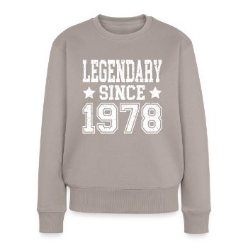 Legendary since 1978 - Women's Premium Organic Jumper - taupe - Front - Julia (174cm)