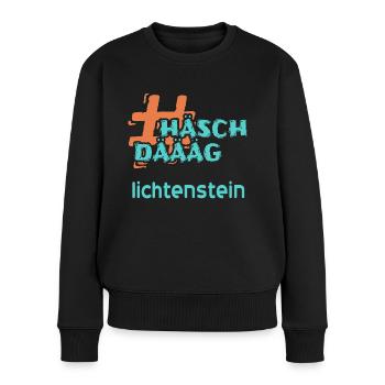 Land Lichtenstein - Frauen Premium Bio Pullover - Schwarz - Vorne - Julia (174cm)