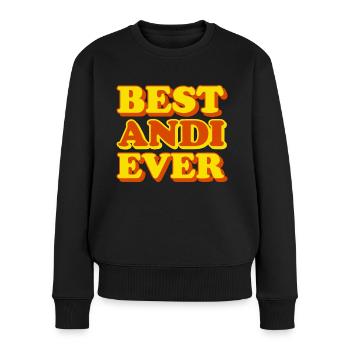 Andi Vorname lustiges Geschenk - Frauen Premium Bio Pullover - Schwarz - Vorne - Julia (174cm)